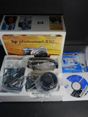 Vintage Digital Camera HP Photosmart 850 xi Camera Original Box Works